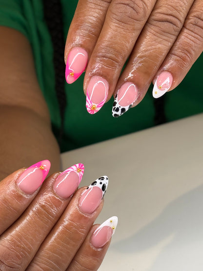 Premium Art Press-On Nails in almond - 10   stuks | Beautybyreev